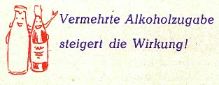 Alkoholzugabe